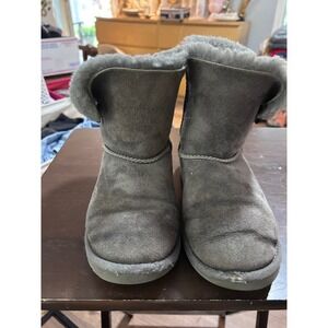 Kids‎ Gray UGG Australia Boots Sheepskin Fur Lined Winter Cozy Warm